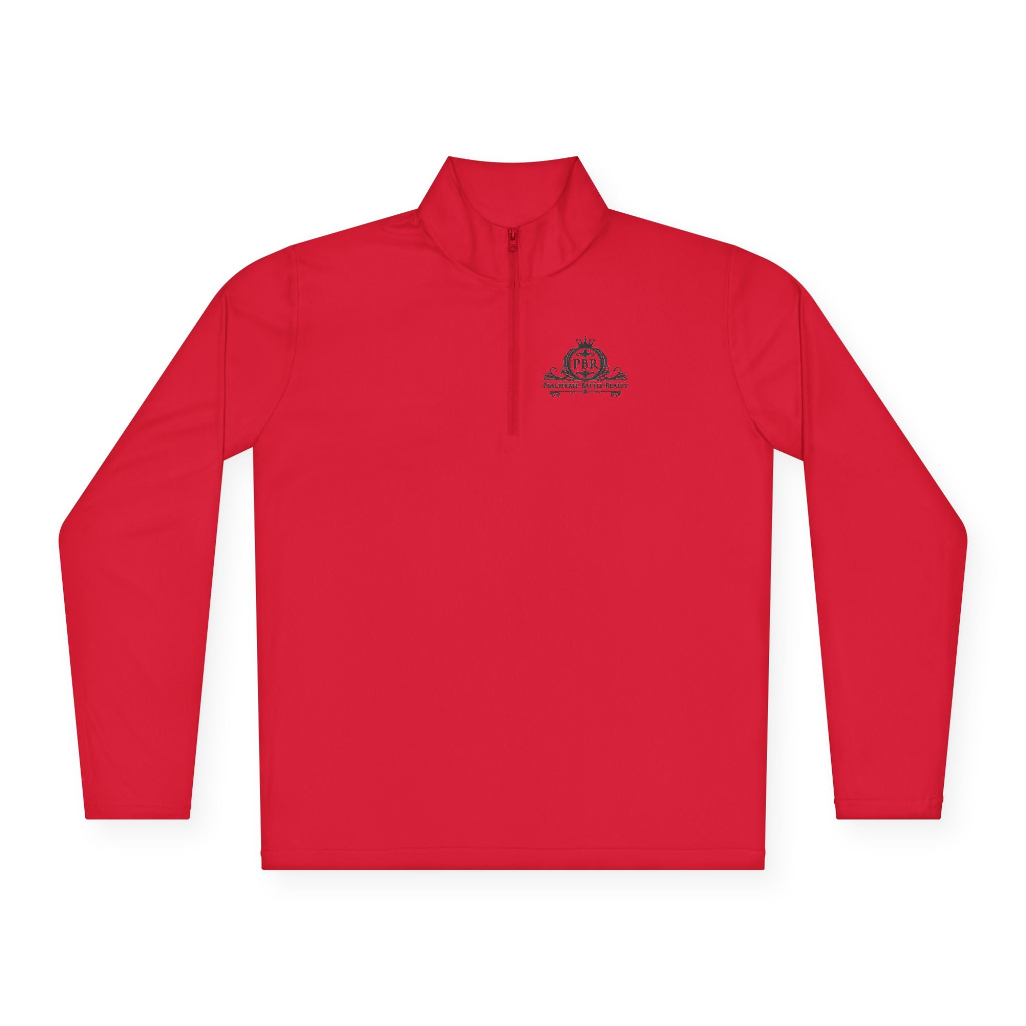 Quarter-Zip Pullover — Vintage Crest Logo Embroidered Chest