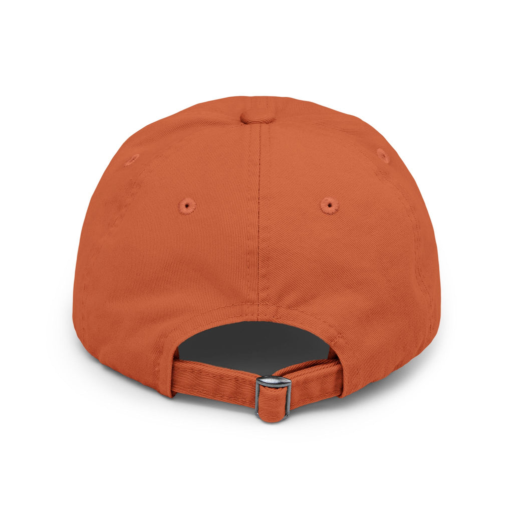 Distressed Baseball Cap — "Green Olive Tree Farms" Retro Script