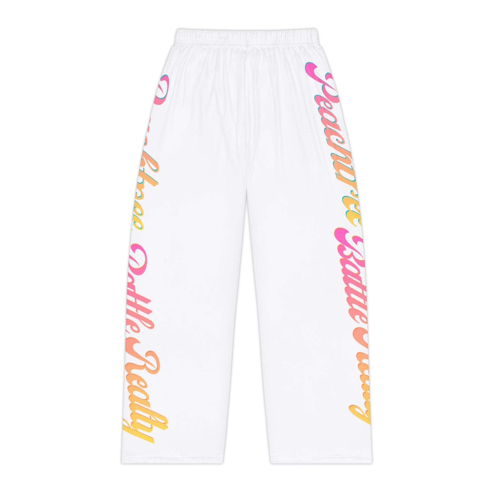 Peachy Vibes Women's Pajama Pants — Pastel Script Lounge Sleepwear