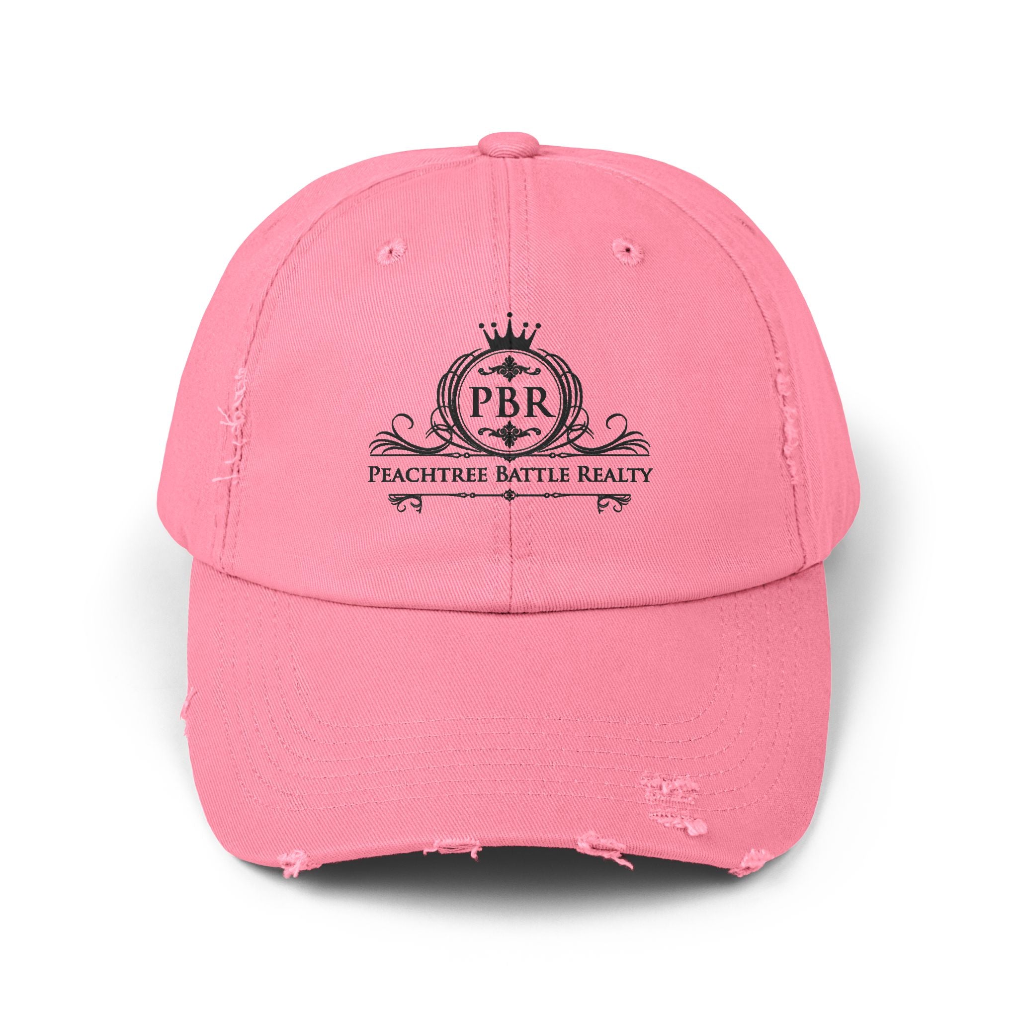 Distressed Baseball Cap — Peachtree Battle Realty (PBR) Logo Patch