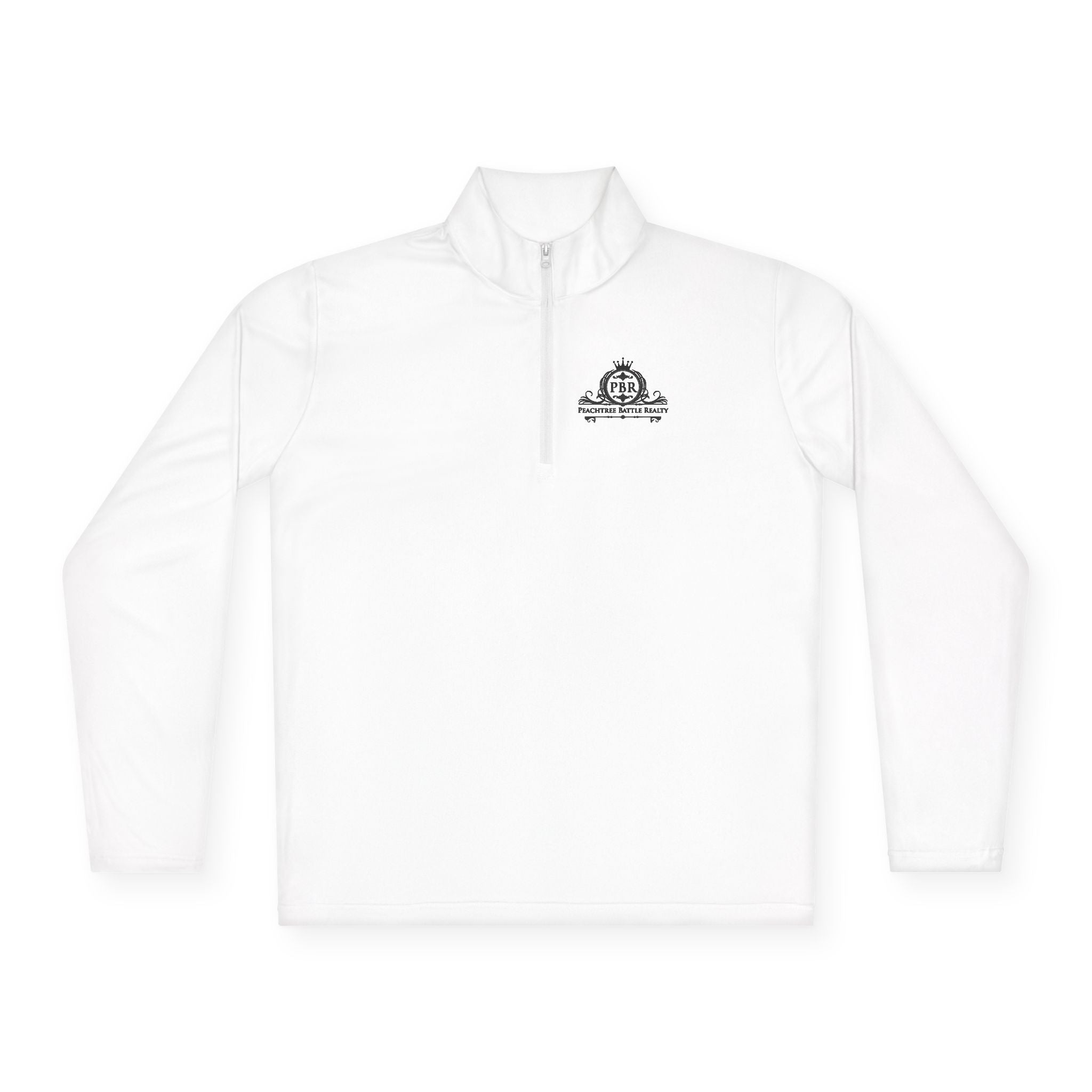 Quarter-Zip Pullover — Vintage Crest Logo Embroidered Chest