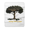 Sherpa Fleece Blanket — Green Olive Tree Farms “Sowing Seeds of Hope” Cozy Throw