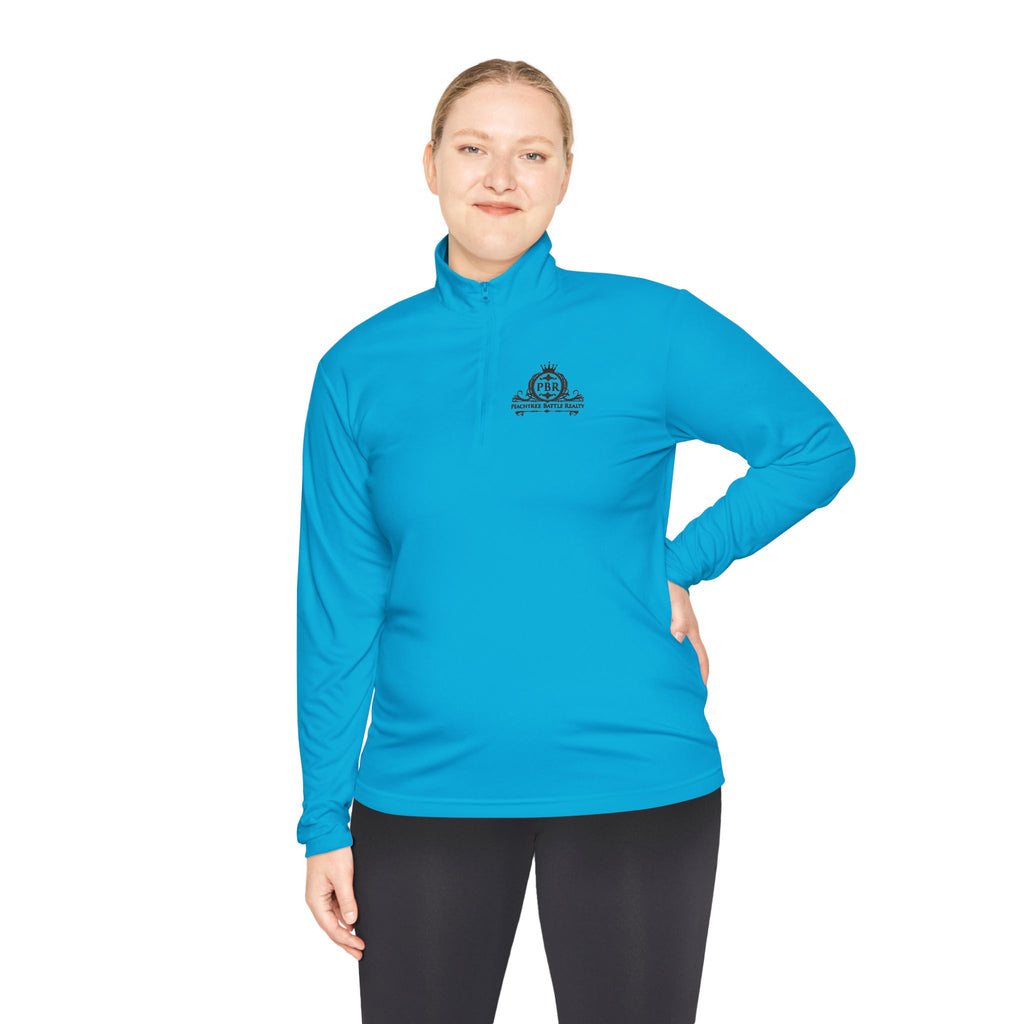 Quarter-Zip Pullover — Vintage Crest Logo Embroidered Chest