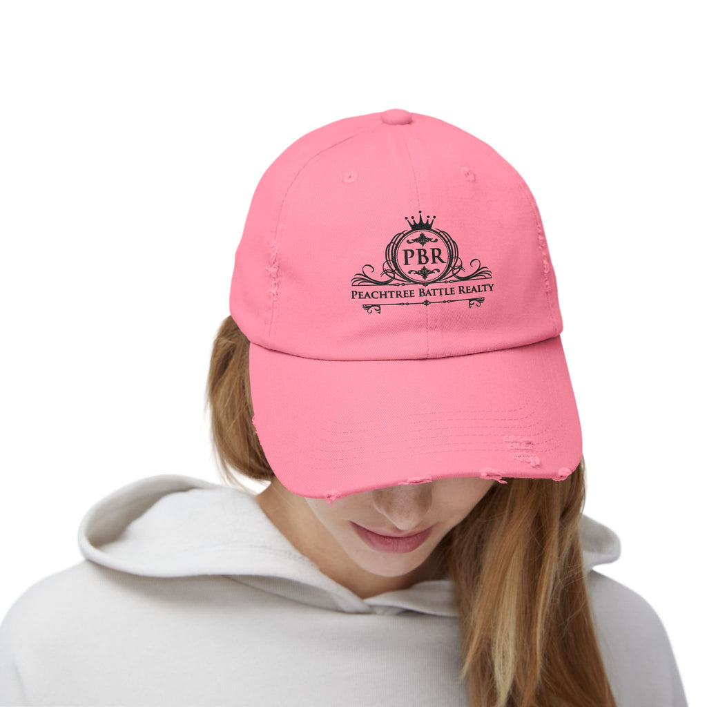 Distressed Baseball Cap — Peachtree Battle Realty (PBR) Logo Patch