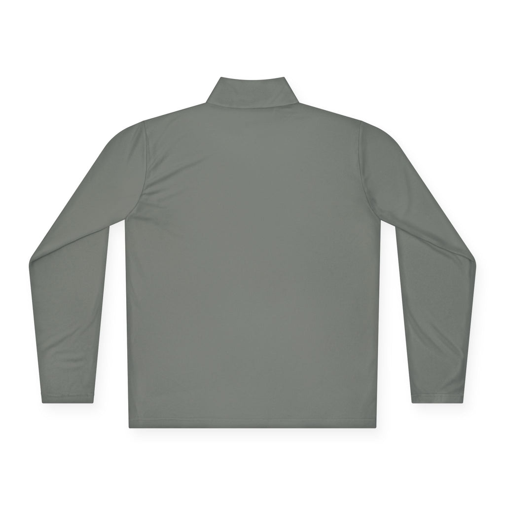 Quarter-Zip Pullover — Vintage Crest Logo Embroidered Chest