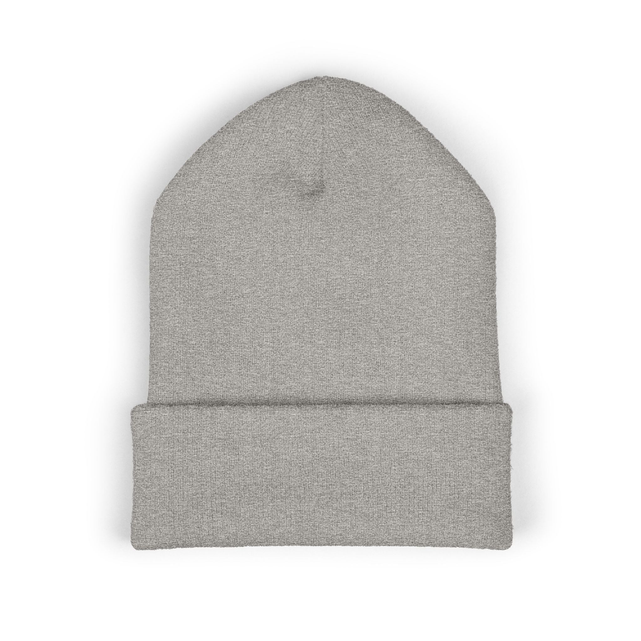 Embroidered Classic Cuffed Beanie — Vintage Crest Logo Knit Hat