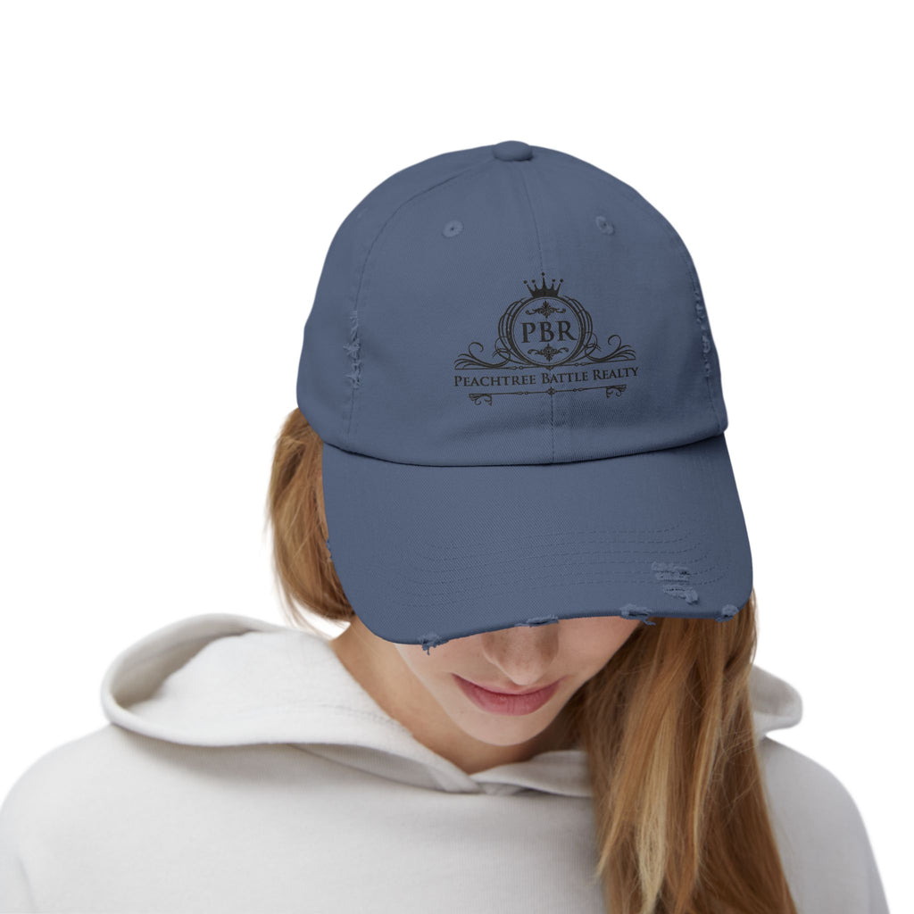 Distressed Baseball Cap — Peachtree Battle Realty (PBR) Logo Patch