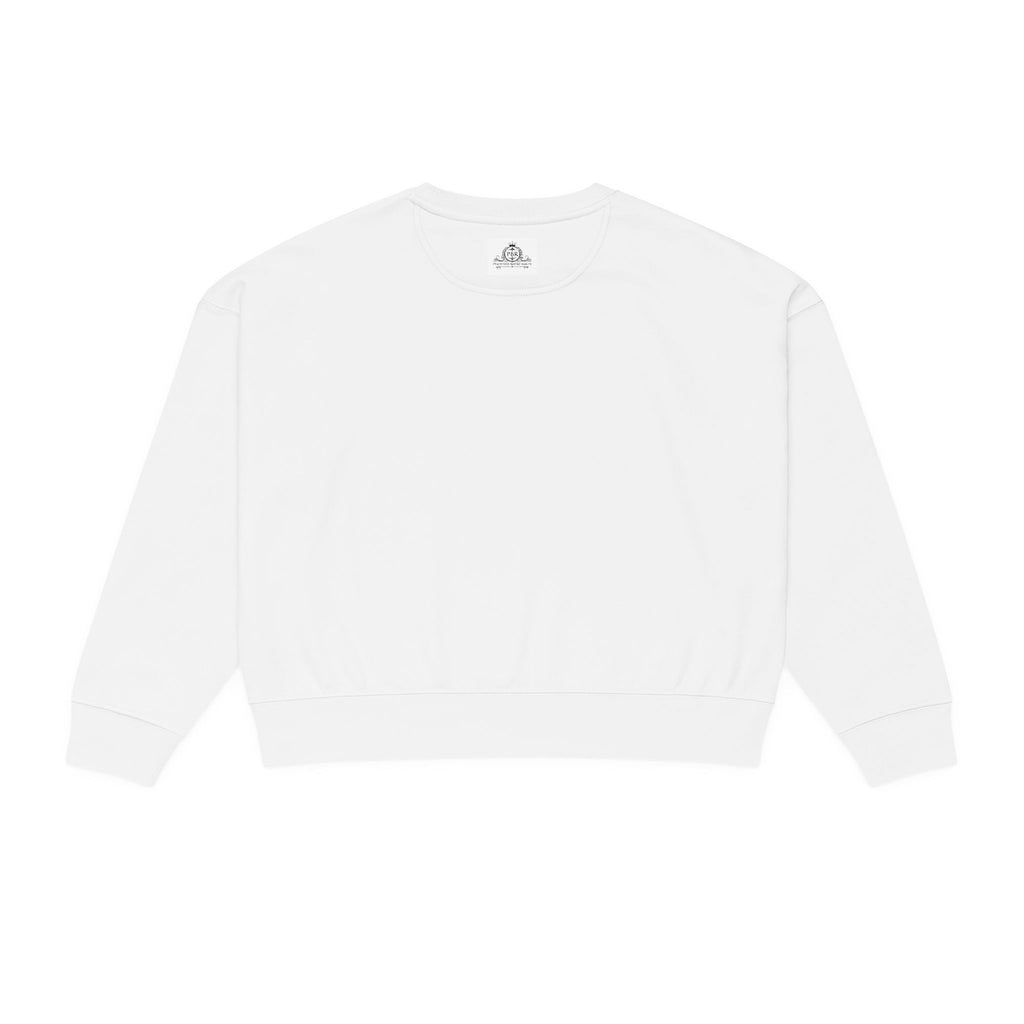 Women's Floral Highland Cow Crewneck Sweatshirt - "Be Organic" Design