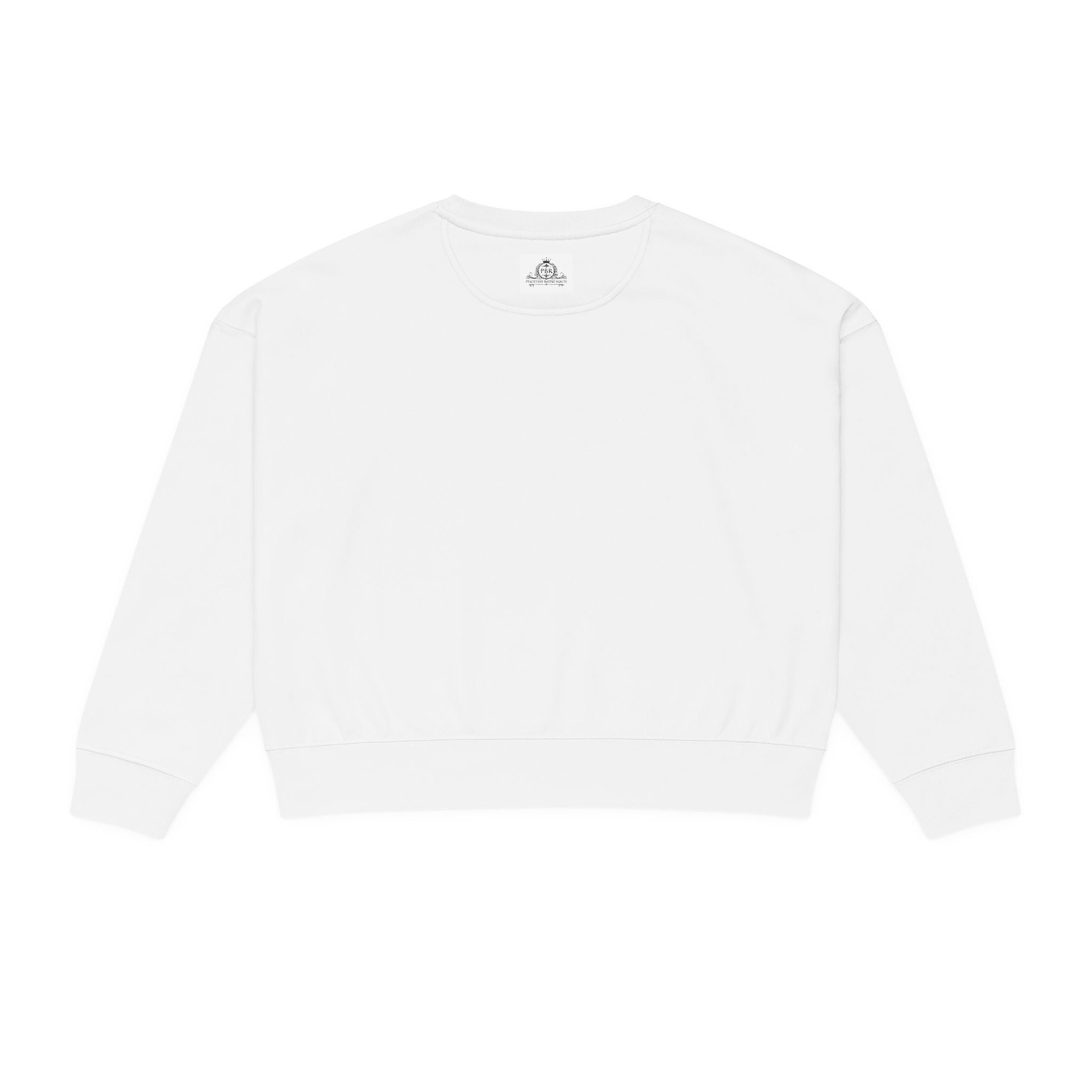 Women's Floral Highland Cow Crewneck Sweatshirt - "Be Organic" Design