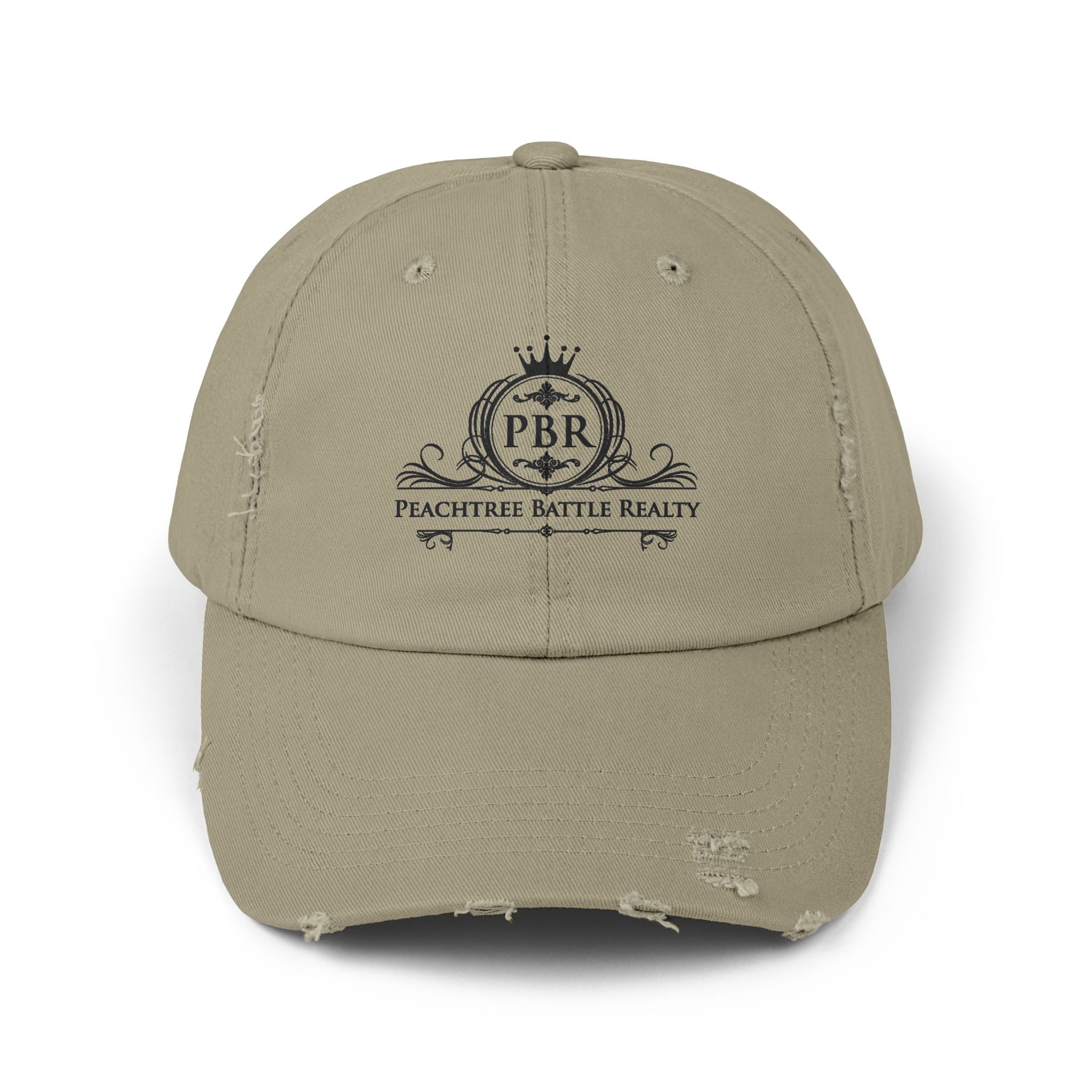 Distressed Baseball Cap — Peachtree Battle Realty (PBR) Logo Patch