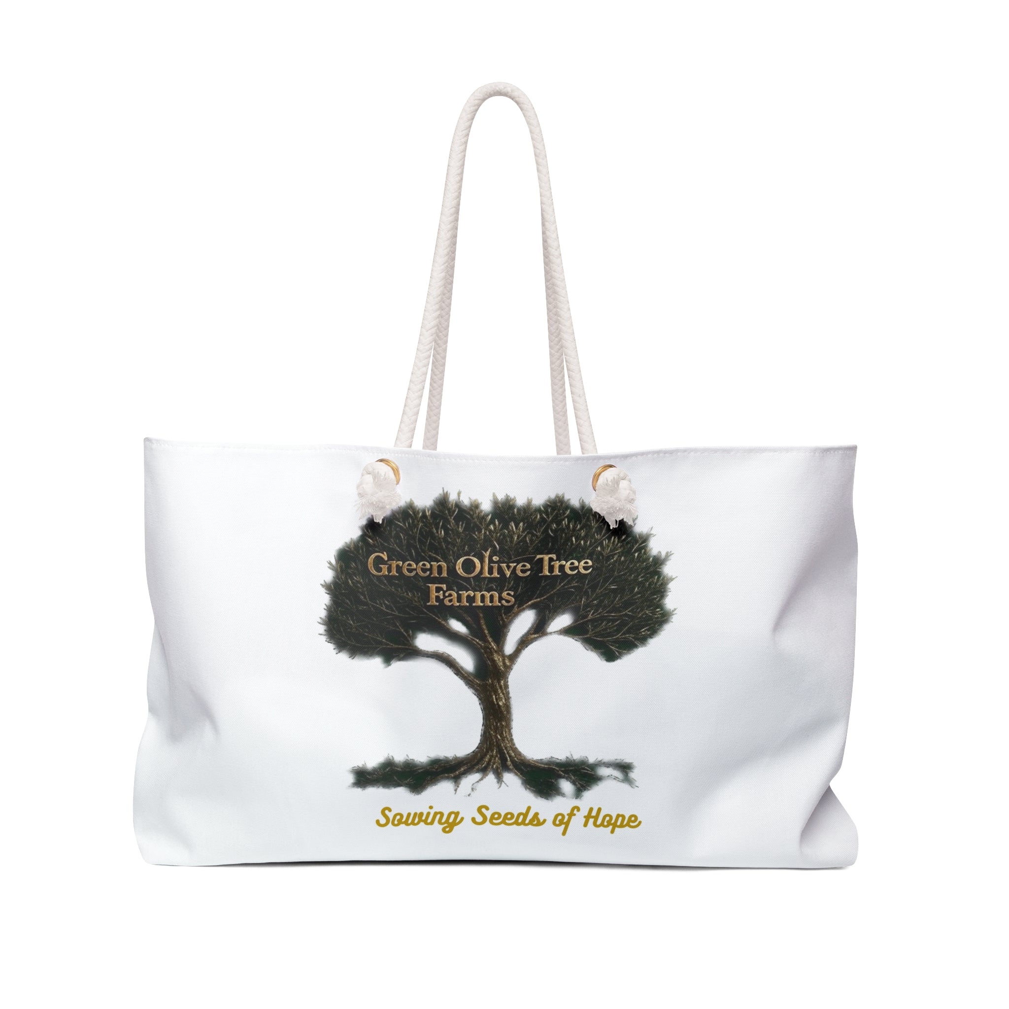 Weekender Bag – Green Olive Tree Farms «Sowing Seeds of Hope» | Healing From the Earth Tote