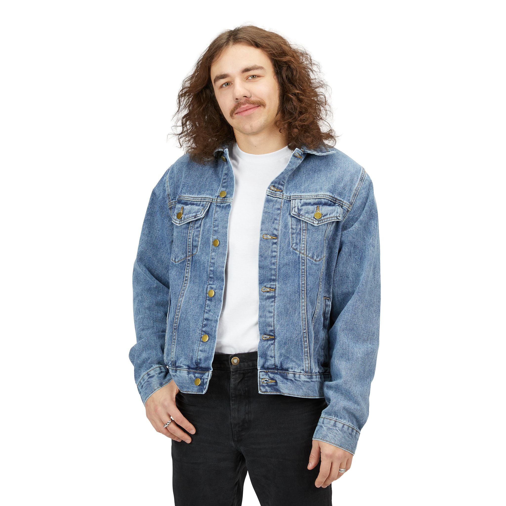 Denim Jacket — 'Not the Lab' Olive Tree Graphic Back Jacket