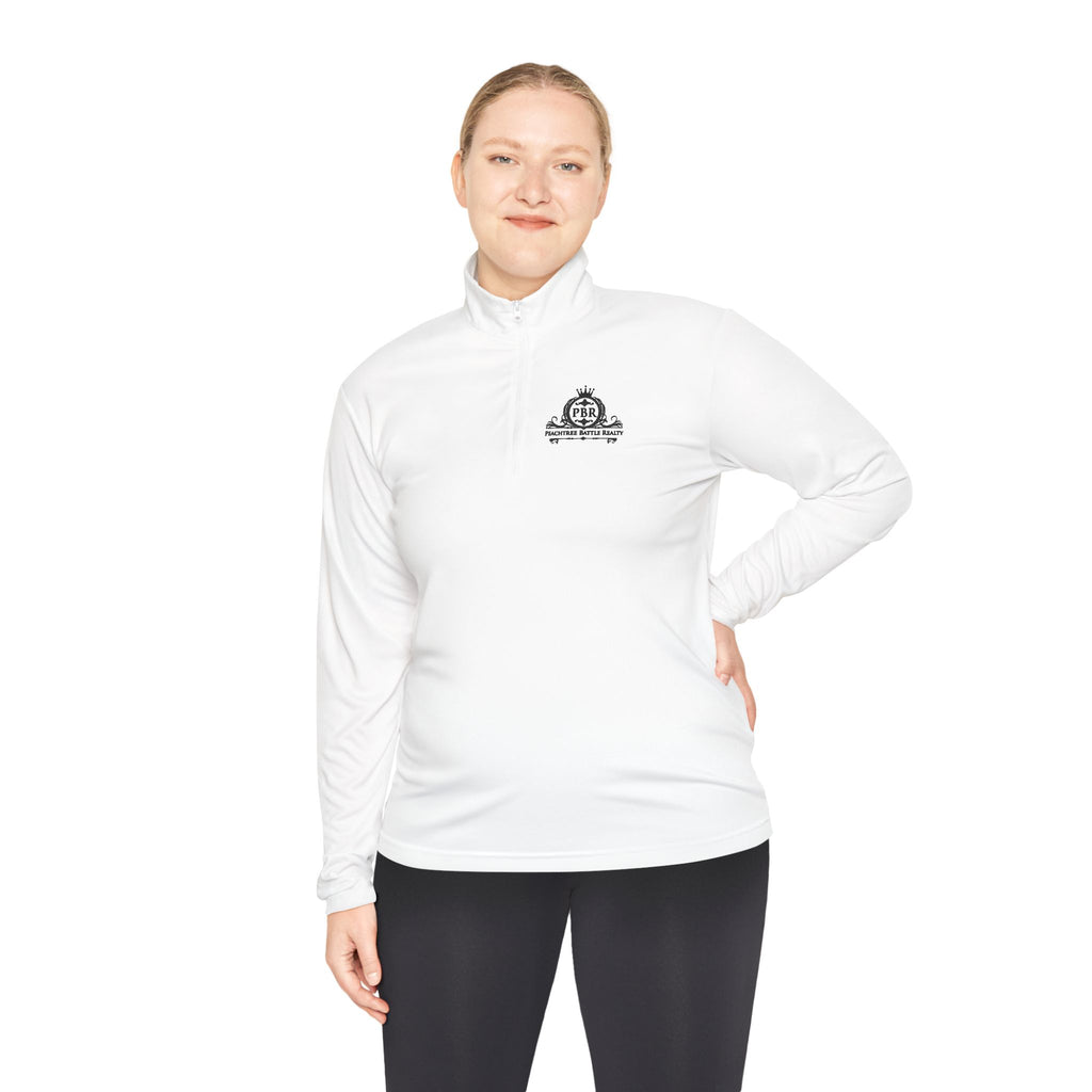 Quarter-Zip Pullover — Vintage Crest Logo Embroidered Chest