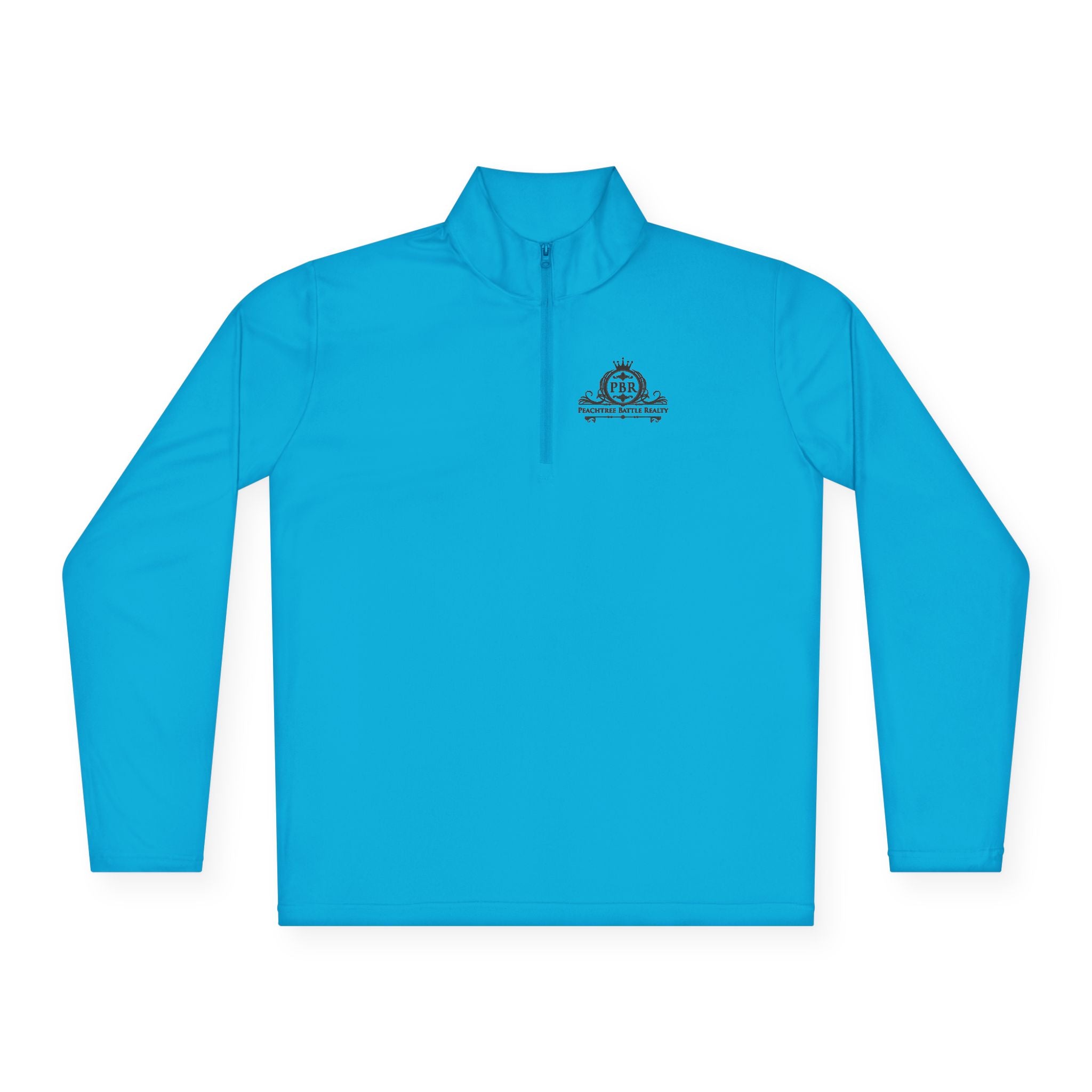 Quarter-Zip Pullover — Vintage Crest Logo Embroidered Chest