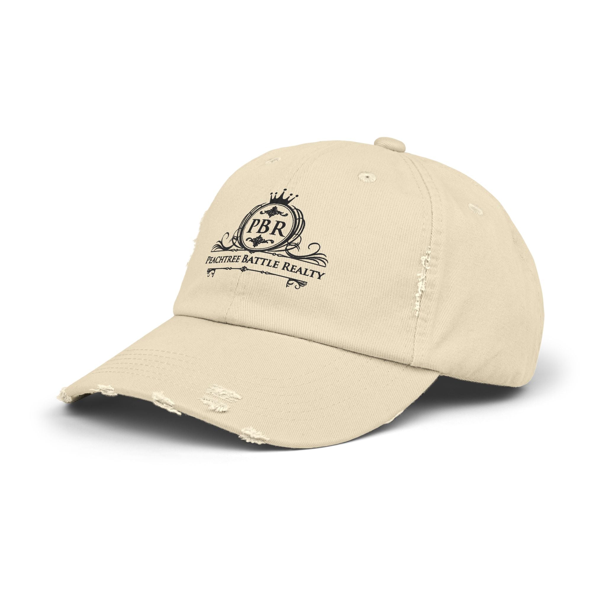 Distressed Baseball Cap — Peachtree Battle Realty (PBR) Logo Patch