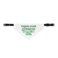Clip-On Pet Bandana — “Farms Over Pharma” Green Olive Tree Farm Dog Bandana
