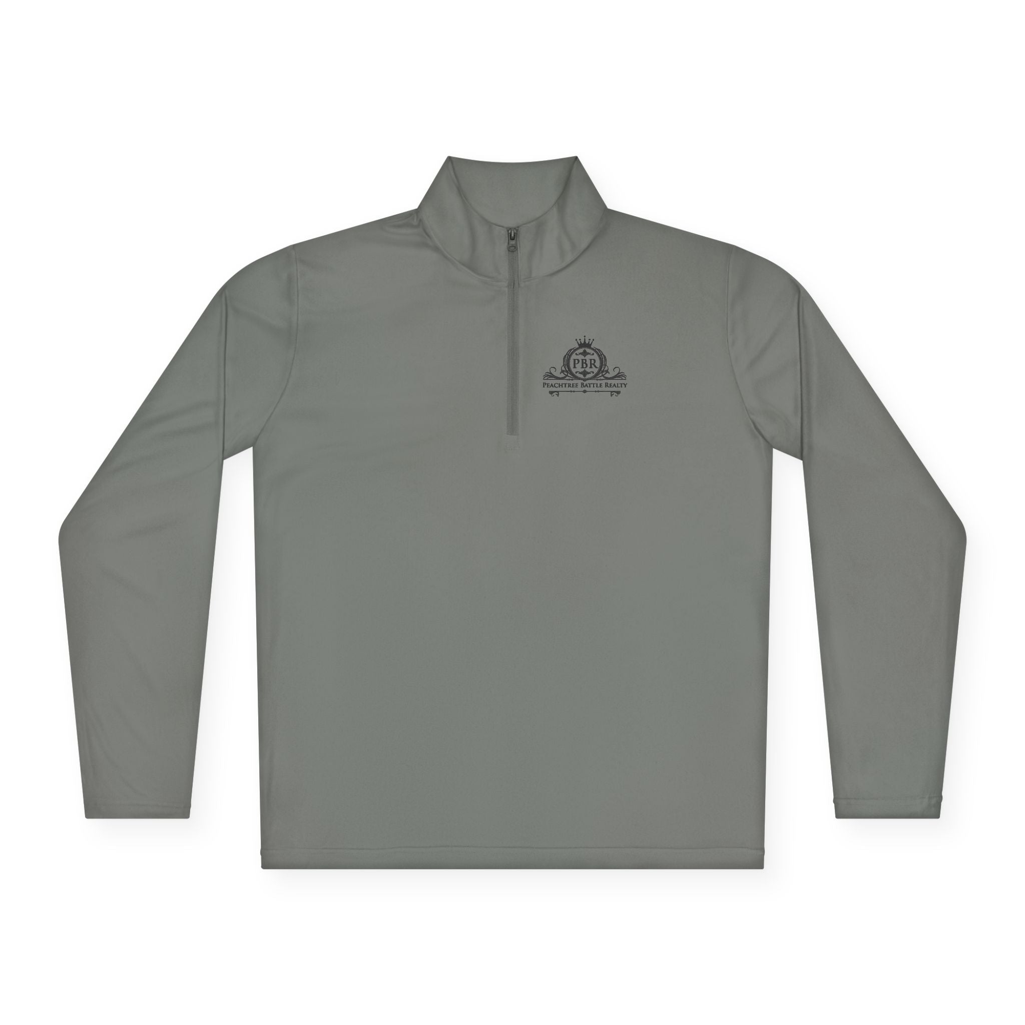 Quarter-Zip Pullover — Vintage Crest Logo Embroidered Chest
