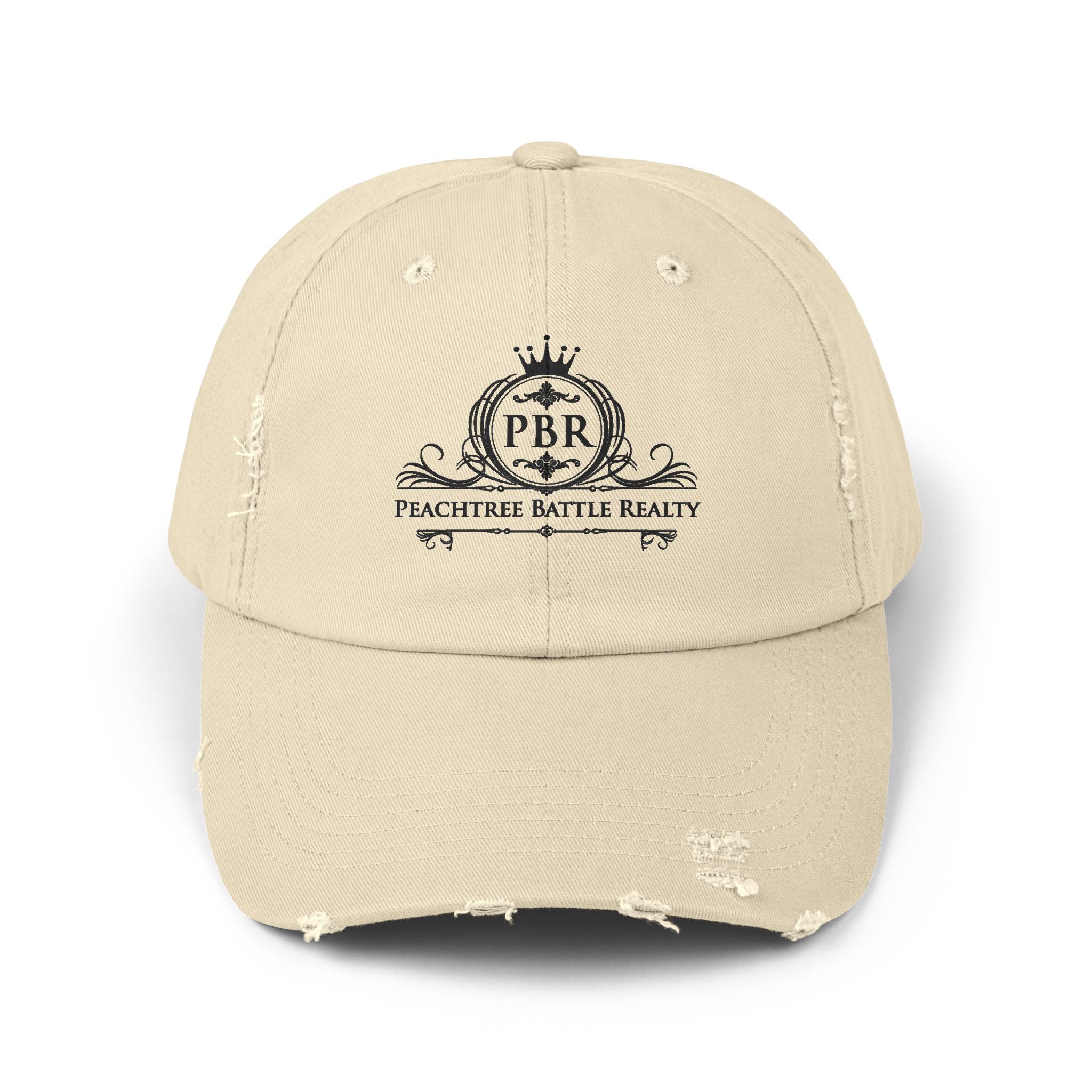 Distressed Baseball Cap — Peachtree Battle Realty (PBR) Logo Patch