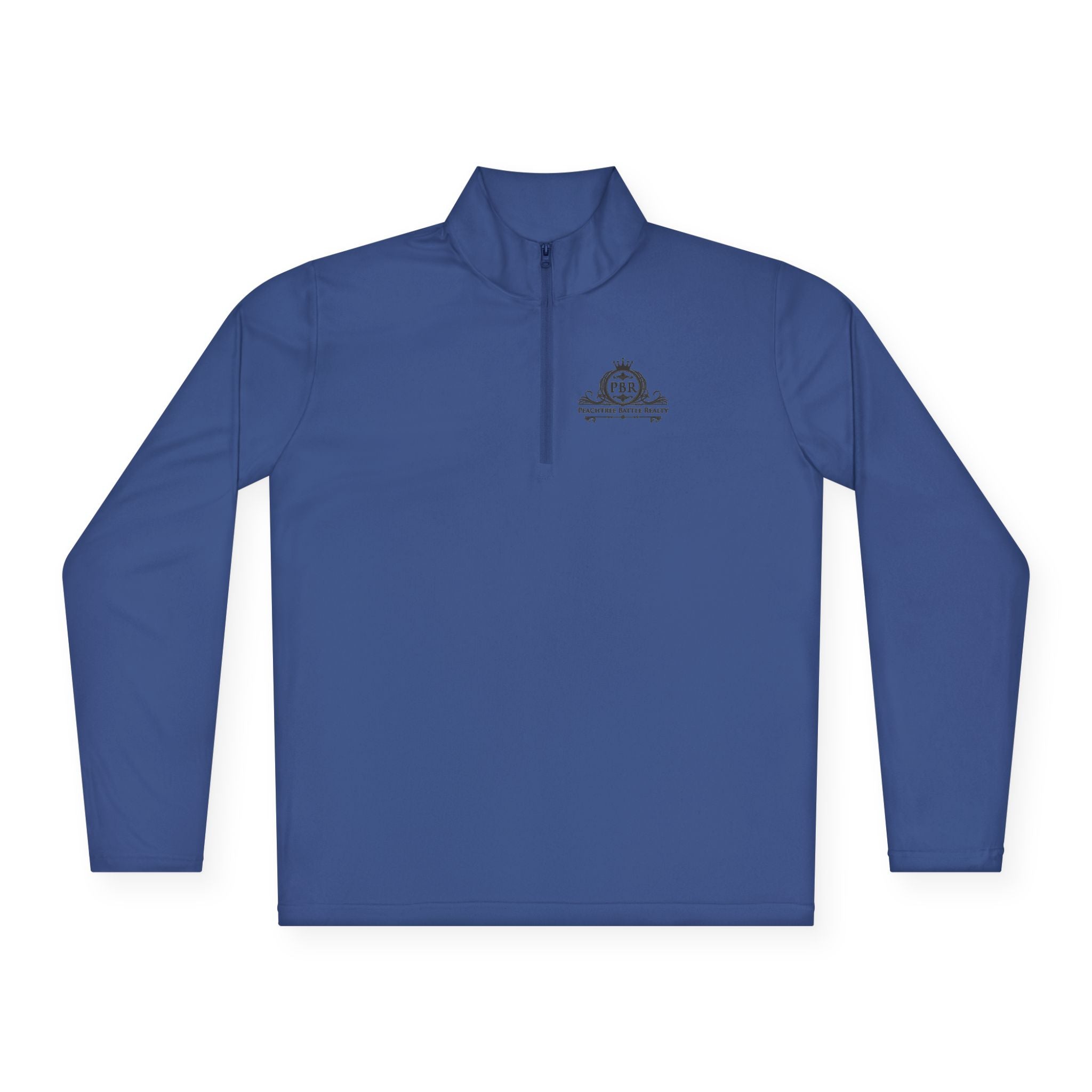 Quarter-Zip Pullover — Vintage Crest Logo Embroidered Chest