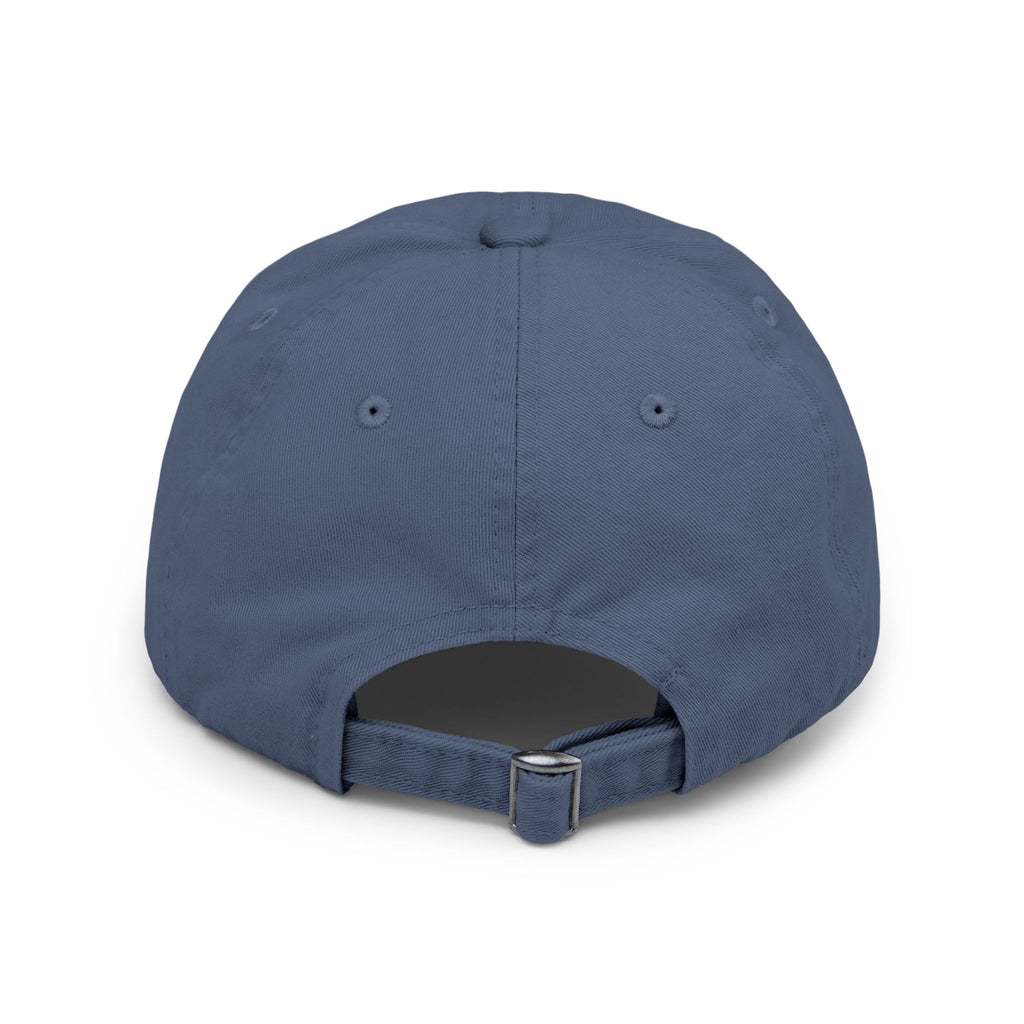 Distressed Baseball Cap — "Green Olive Tree Farms" Retro Script